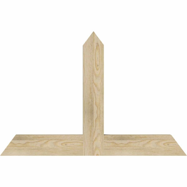 Ekena Millwork Portland Rough Sawn Timber Gable Bracket, Douglas Fir, 36"W x 24"H x 2"D x 4"F, 16/12 Pitch GBW036X24X0204POR00RDF - main